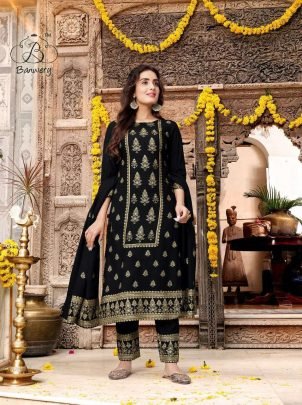 Banwery Parishi Beautiful Readymade Rayon Fancy Suits