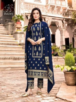 Banwery Parishi Beautiful Readymade Rayon Fancy Suits