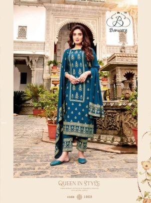 Banwery Parishi Beautiful Readymade Rayon Fancy Suits