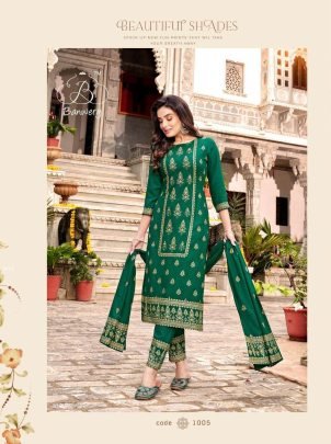 Banwery Parishi Beautiful Readymade Rayon Fancy Suits