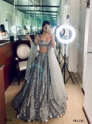 Beat the Heat With This Grey Stunning Lehenga Set