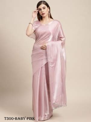 Beautiful Baby Pink Jimmy Silk Special Saree