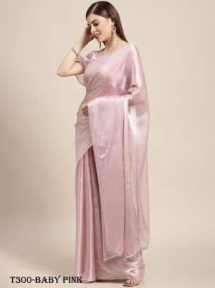 Beautiful Baby Pink Jimmy Silk Special Saree