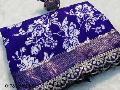 Beautiful Benny crepe Purple Saree