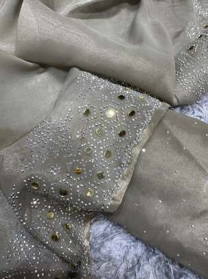 Beautiful Bollywood Style Jimmy Choo With Siroski Diamonds And Mirror Hand Work