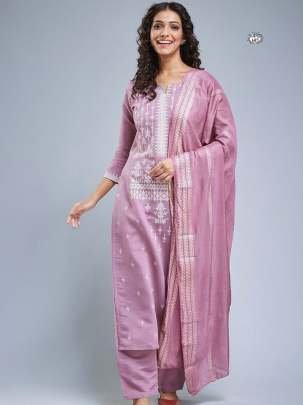 Beautiful Designer Chanderi Kurtis Set With Inner