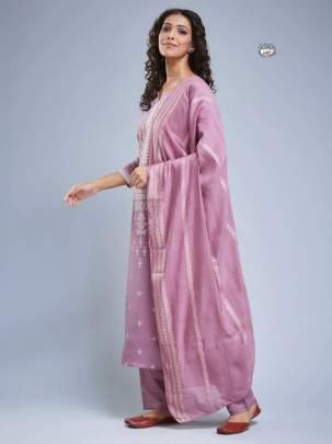 Beautiful Designer Chanderi Kurtis Set With Inner