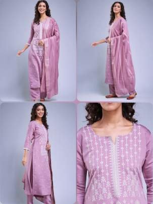 Beautiful Designer Chanderi Kurtis Set With Inner