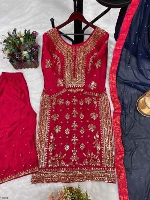 Beautiful Designer Embroidered Readymade Suit