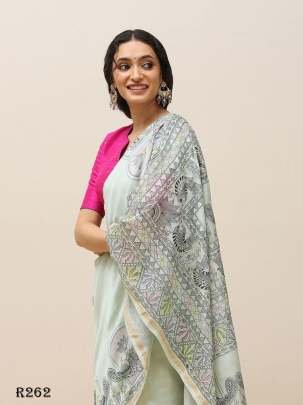 Beautiful Digital Printed Linen Saree