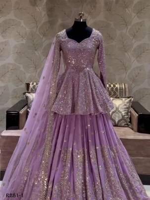 Beautiful Embroidered Georgette Pakistani Lehenga