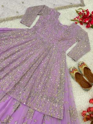 Beautiful Embroidered Georgette Pakistani Lehenga
