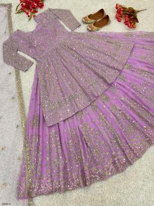 Beautiful Embroidered Georgette Pakistani Lehenga