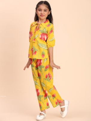 Beautiful Exclusive Mustard Co Ord Set for Girls