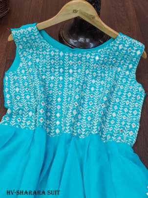 Beautiful Georgette With Lace Border sharara suit set