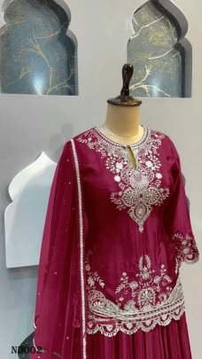 Beautiful heavy embroidered designer Pakistani sharara suit