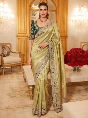Beautiful Kanjivaram Saree With Sequins Work