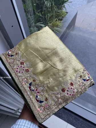 Beautiful Kanjivaram Saree With Sequins Work
