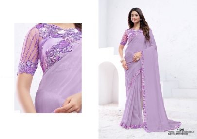Beautiful Lavender Saree Festive Wear From Mahotsav