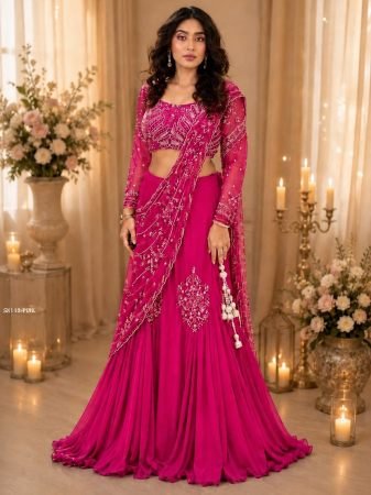 Beautiful Lehenga Saree For Wedding 