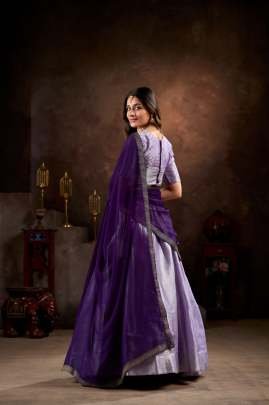 Beautiful Party Wear silk Lehenga Choli in  lavender colour