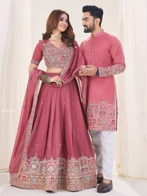 Beautiful Pink Lehenga choli and kurta set