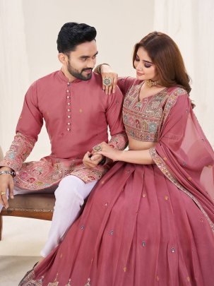 Beautiful Pink Lehenga choli and kurta set