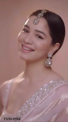 Beautiful Pink Soft Chiffon Designer Saree With  Embroidery Work