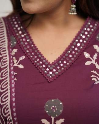 Beautiful Premium Cotton Palazzo Suit Set