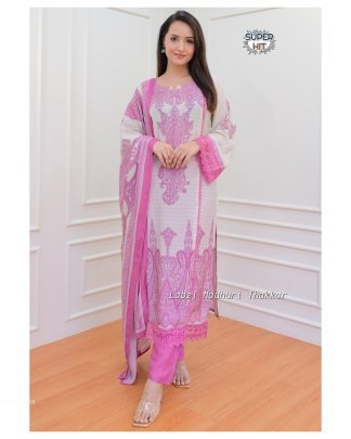 Beautiful  printed Maslin with full Sequence Work kurta set 