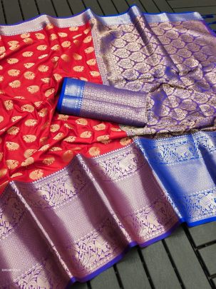 Beautiful Pure Hand loom Kanjipuram Katan silk saree