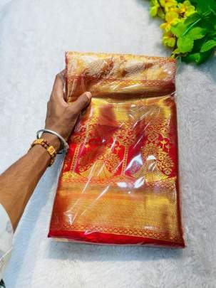 Beautiful Pure Kanjivaram Silk Red Saree