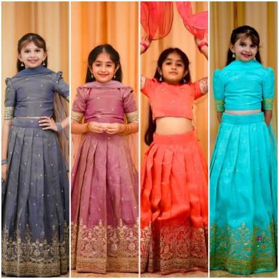 Beautiful Sequins Embroidery Work Grey Lehenga