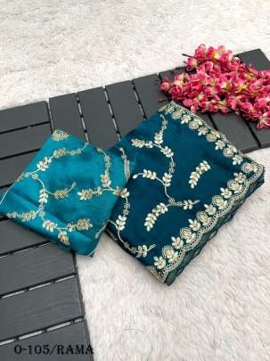 Beautiful Soft Satin Chiffon Rama Saree