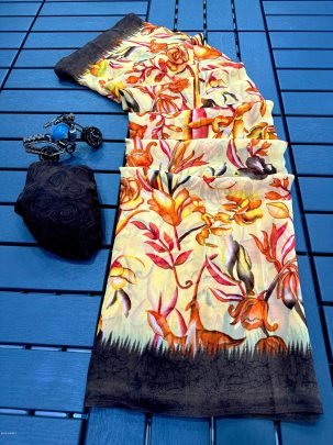 Beautiful WETLEES Fancy Printed saree