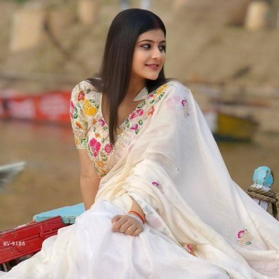 beautiful White Chinon Silk Embroidered Designer Saree Collection