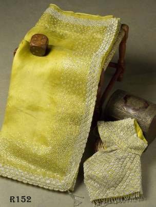 Beautiful Yellow Party Wear Chinon Saree With Sequence And Zari Work Saree