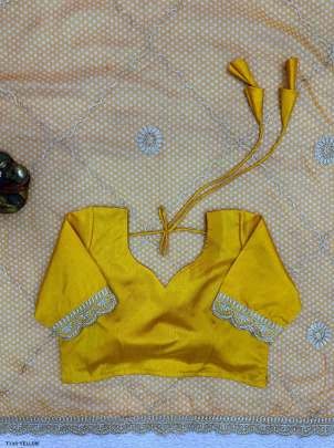 Beautiful Yellow Tibby Silk Saree With Digital Print