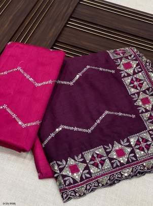 Beautifull Mono banglori silk Pink Saree