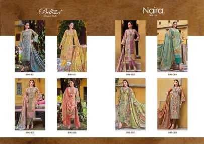 Belliza Designer Studio Presents Naira Vol-42 Premium Designer Collection Top: 100% Pure Cotton Digital Prints With Exclusive Heavy Self Embroidery (2