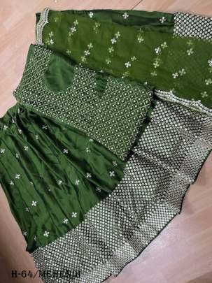 Best Collection Mehendi Georgette Lehenga Choli With Dupatta