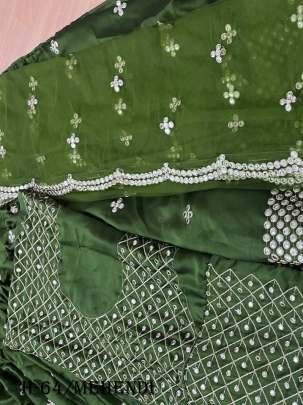 Best Collection Mehendi Georgette Lehenga Choli With Dupatta