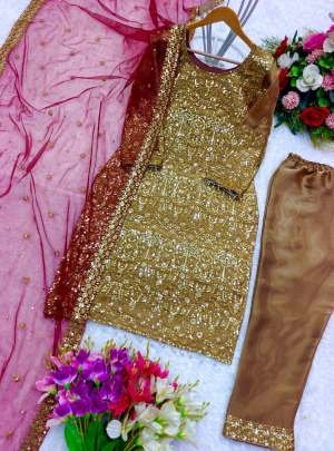 Best New Pure Jimmy Choo Brown Kurti Pant Set
