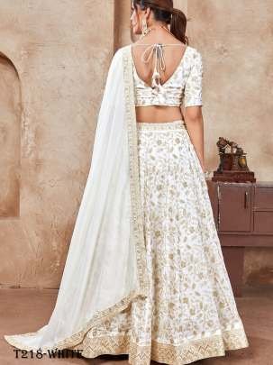 Best Online Shopping Site White Vichitra Lehenga Choli