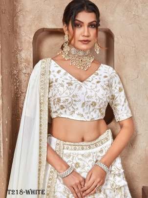 Best Online Shopping Site White Vichitra Lehenga Choli