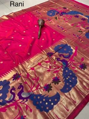 Best Rani Pink Soft Kanchivaram Pethani Silk Saree