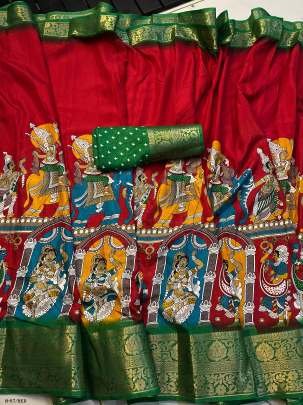 Best Silk Red Color Saree and Blouse