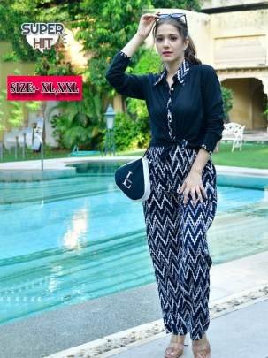 Black color SWARNA  Hevay Rayon co ord set