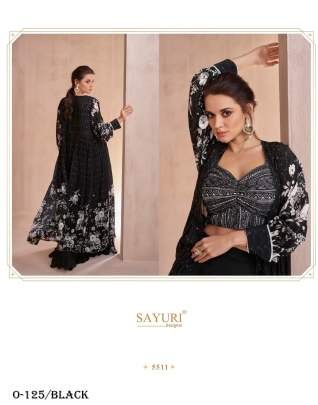 Black Georgette Palazzo Set By Sayuri Designer