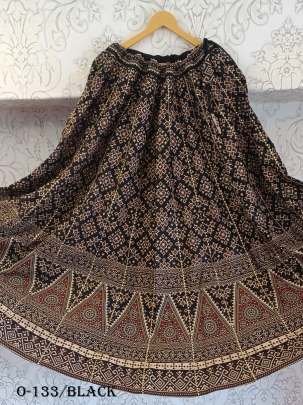 Black Malai Cotton Navratri Lehenga With Dupatta
